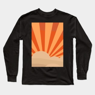 Orange Clouds Long Sleeve T-Shirt